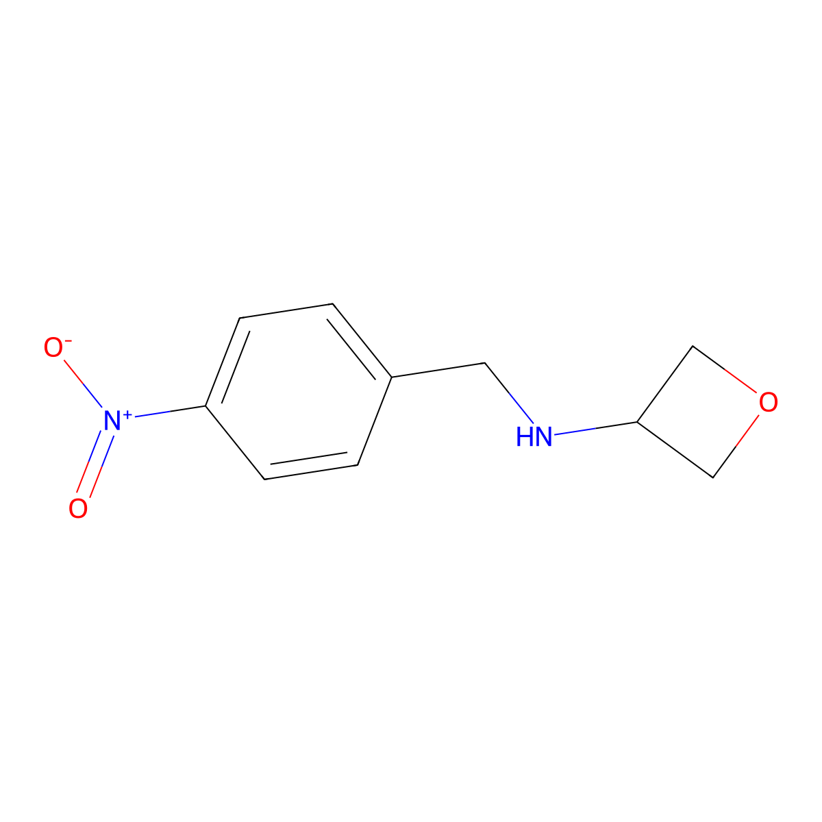 N-[(4-nitrophenyl)methyl]oxetan-3-amine molecular structure, CAS 1343399-93-8