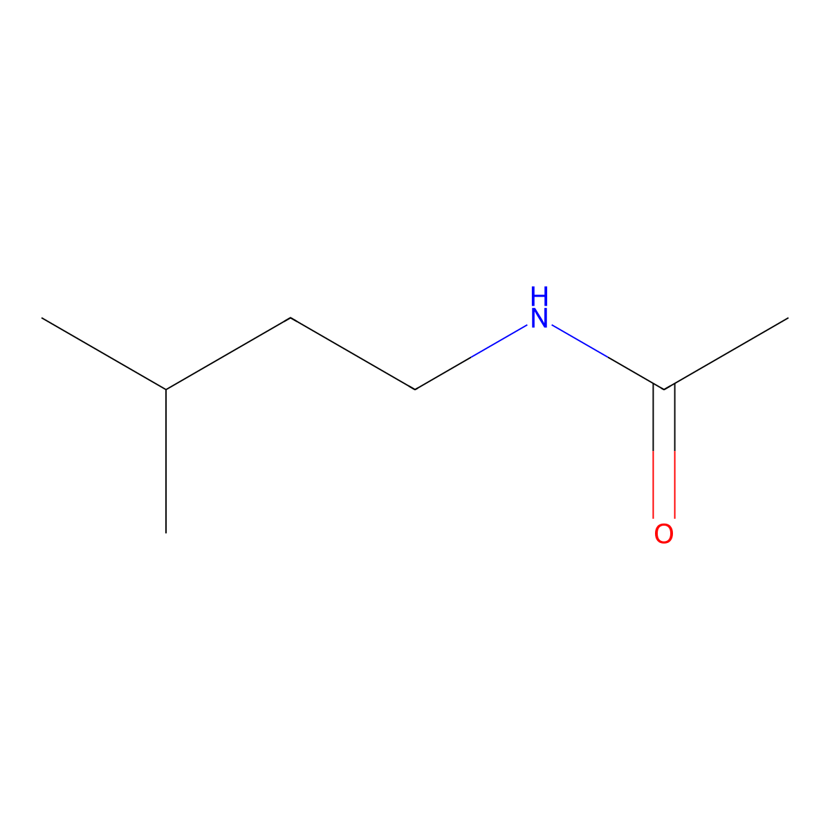 N-Isopentylacetamide molecular structure, CAS 13434-12-3