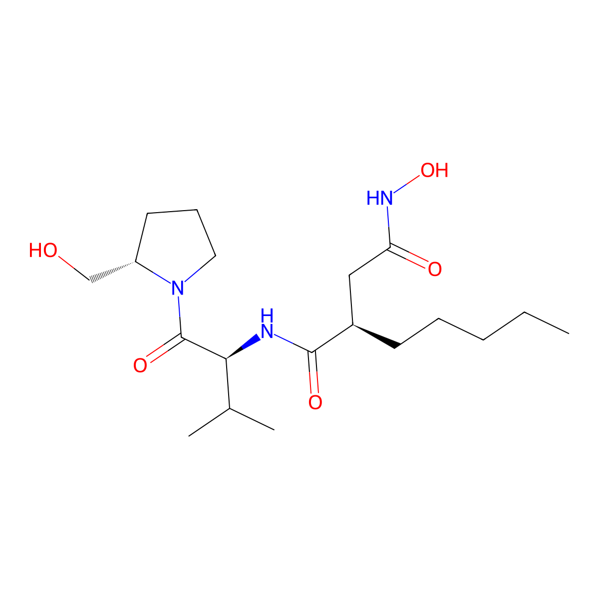 Actinonin molecular structure, CAS 13434-13-4