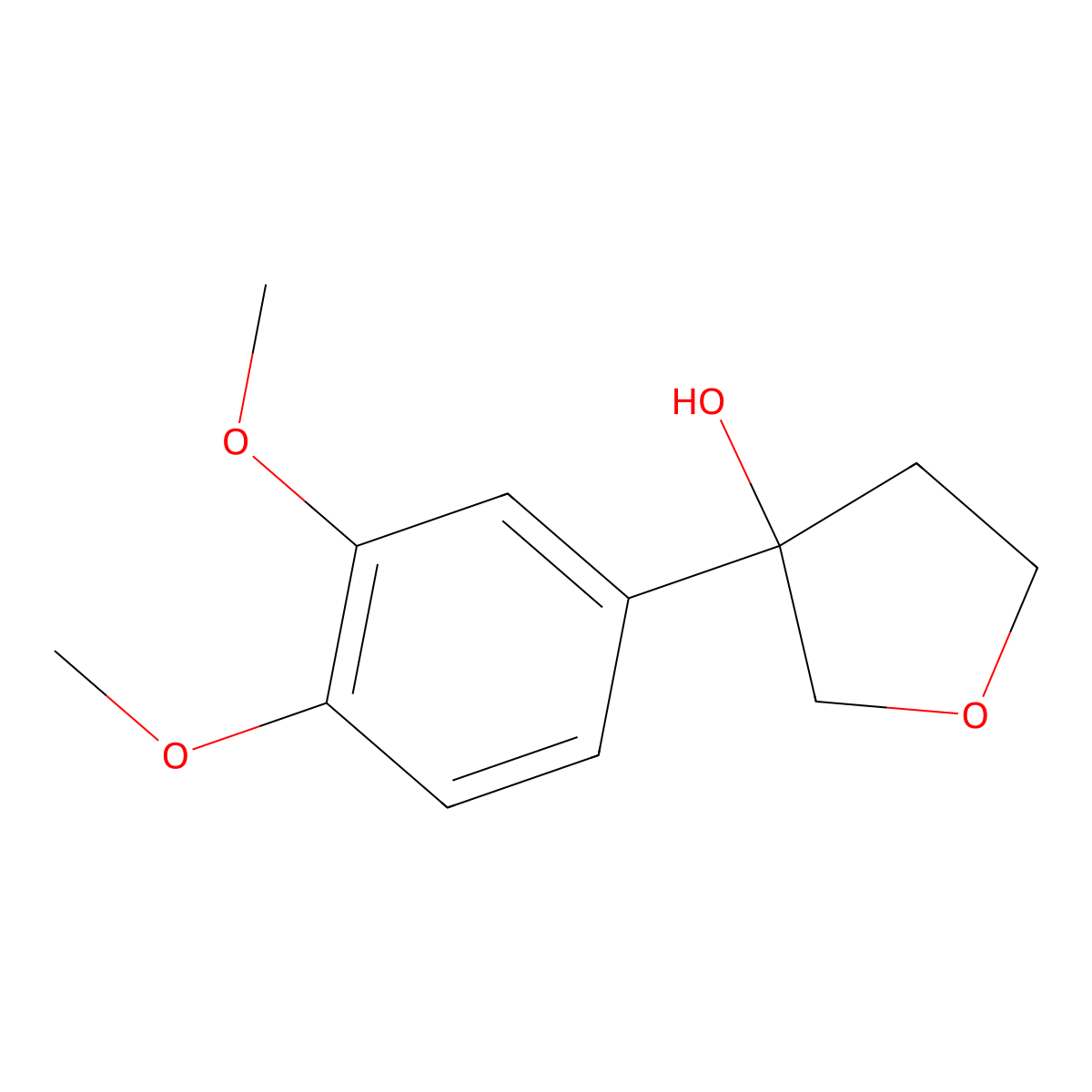 3-(3,4-Dimethoxyphenyl)oxolan-3-ol molecular structure, CAS 1343415-71-3