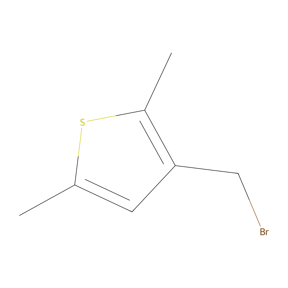 3-(Bromomethyl)-2,5-dimethylthiophene molecular structure, CAS 1343418-75-6