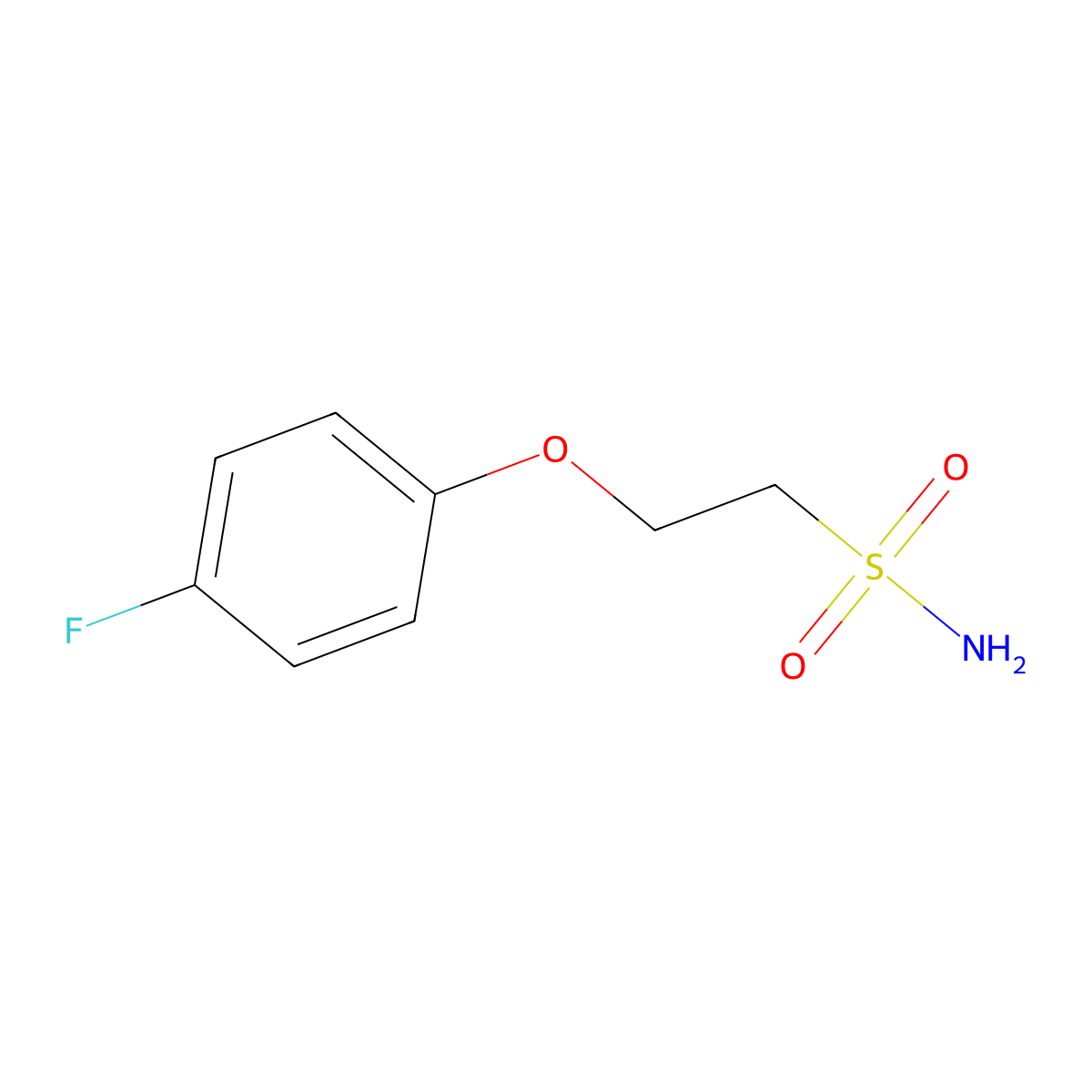 2-(4-Fluorophenoxy)ethane-1-sulfonamide molecular structure, CAS 1343419-17-9