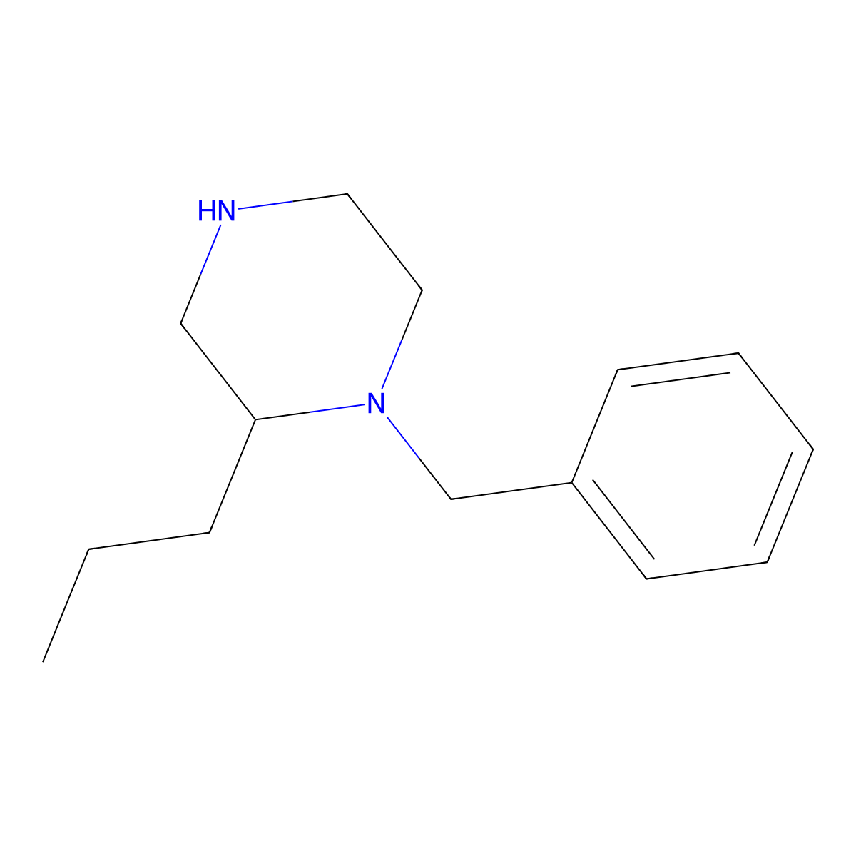 1-Benzyl-2-propylpiperazine molecular structure, CAS 1343421-57-7