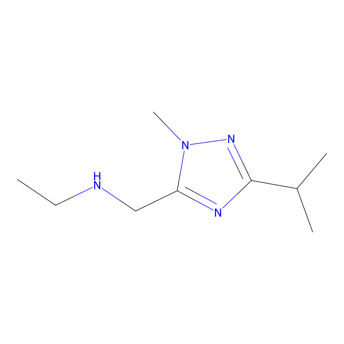 n-((3-Isopropyl-1-methyl-1h-1,2,4-triazol-5-yl)methyl)ethanamine molecular structure, CAS 1343425-47-7