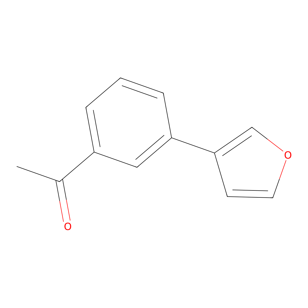 1-[3-(Furan-3-yl)phenyl]ethan-1-one molecular structure, CAS 1343426-78-7