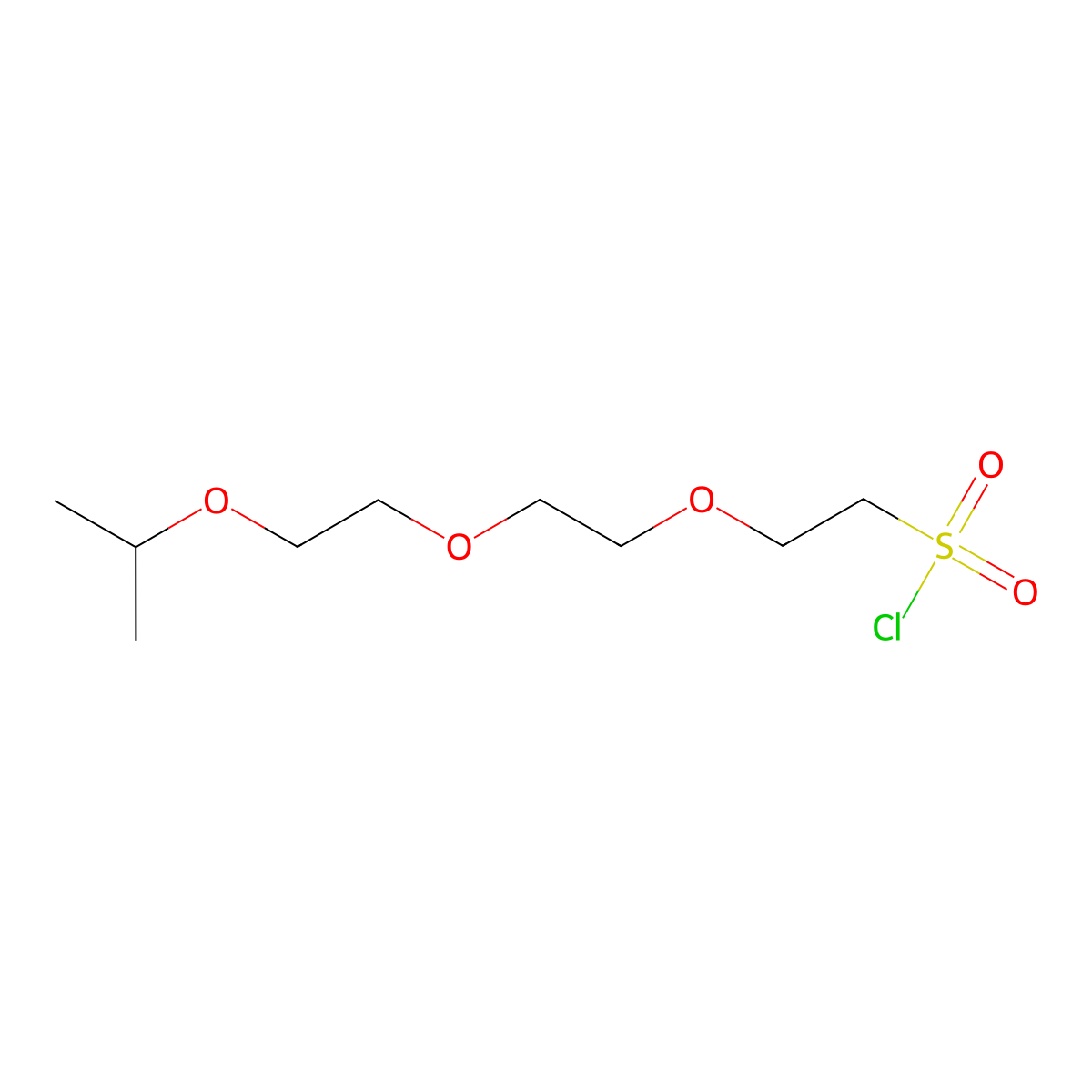 2-(2-(2-Isopropoxyethoxy)ethoxy)ethane-1-sulfonyl chloride molecular structure, CAS 1343429-58-2