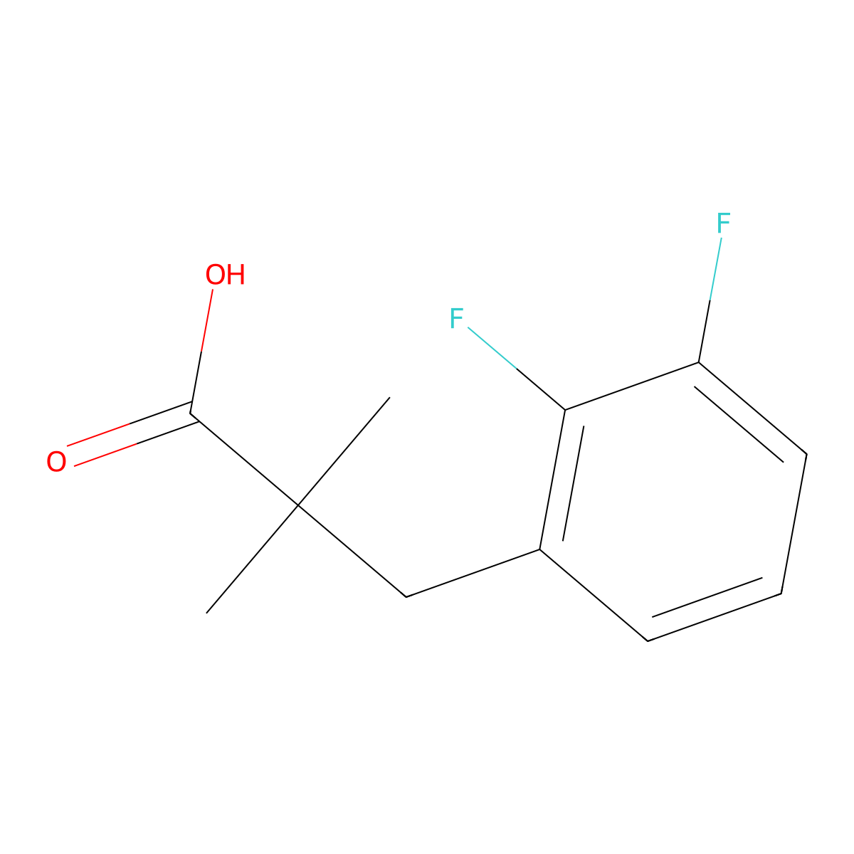 3-(2,3-Difluorophenyl)-2,2-dimethylpropanoic acid molecular structure, CAS 1343431-02-6