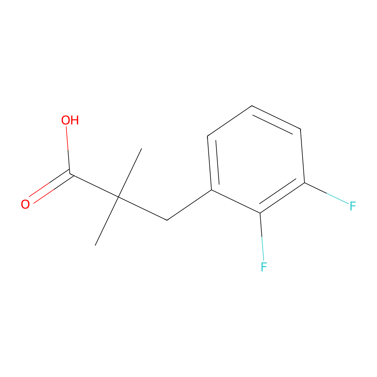 3-(2,3-Difluorophenyl)-2,2-dimethylpropanoic acid molecular structure, CAS 1343431-02-6