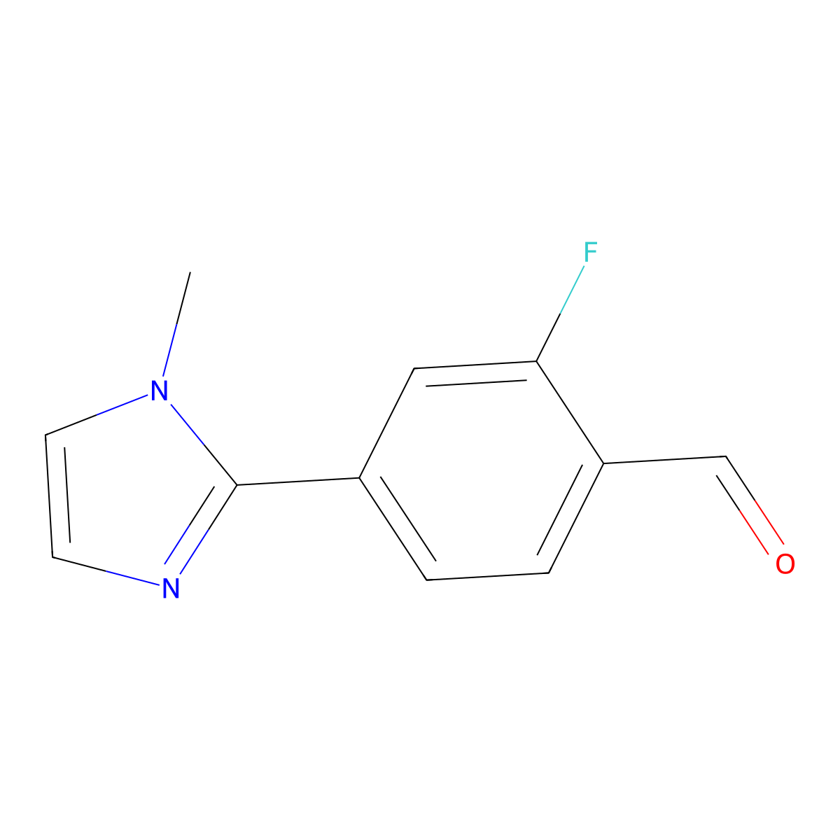 2-Fluoro-4-(1-methyl-1H-imidazol-2-yl)benzaldehyde molecular structure, CAS 1343431-41-3