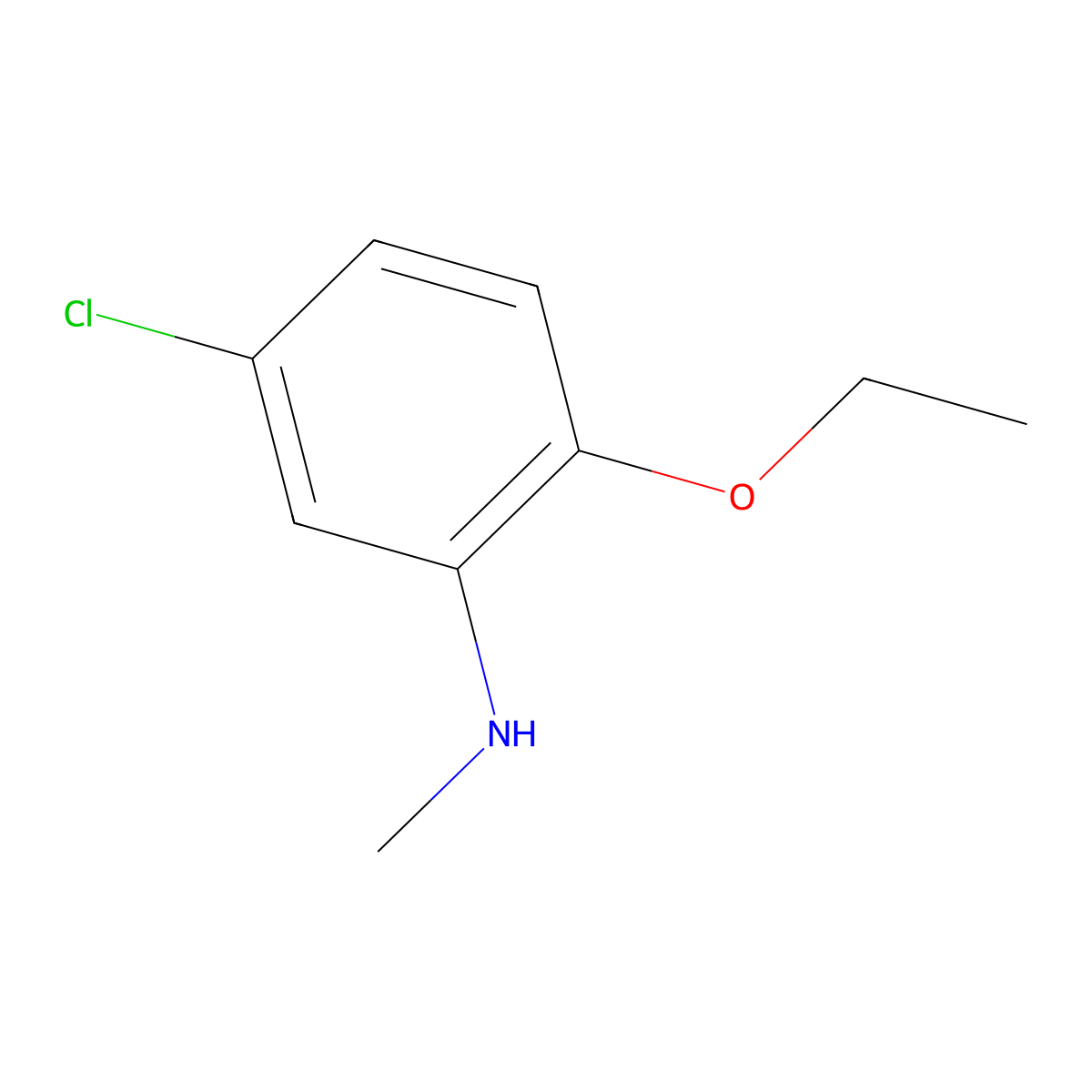 5-chloro-2-ethoxy-N-methylaniline molecular structure, CAS 1343431-64-0