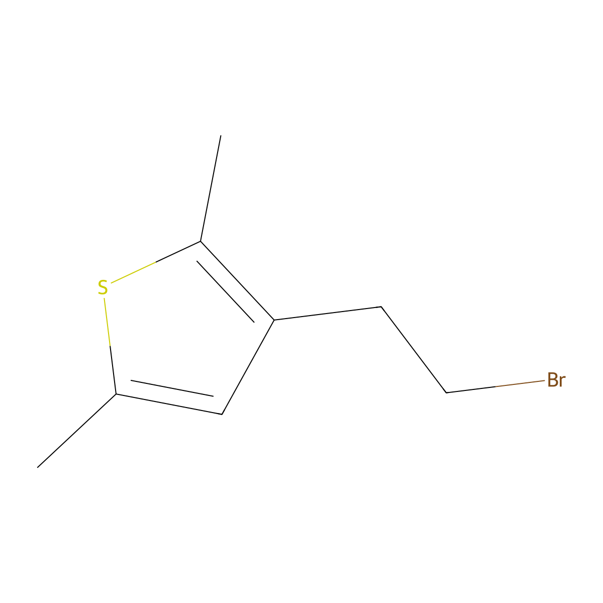 3-(2-Bromoethyl)-2,5-dimethylthiophene molecular structure, CAS 1343432-01-8