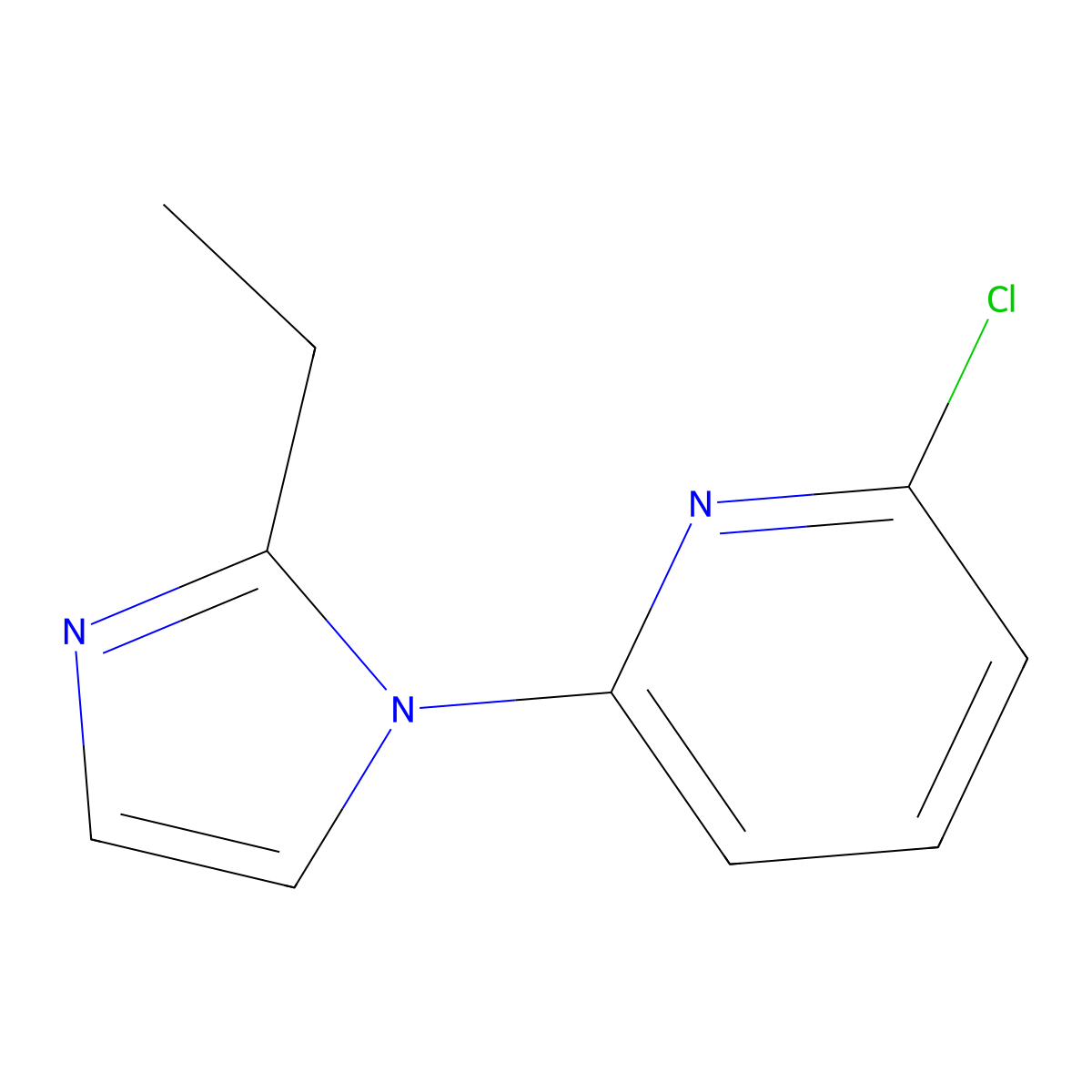 2-Chloro-6-(2-ethyl-1H-imidazol-1-yl)pyridine molecular structure, CAS 1343435-09-5