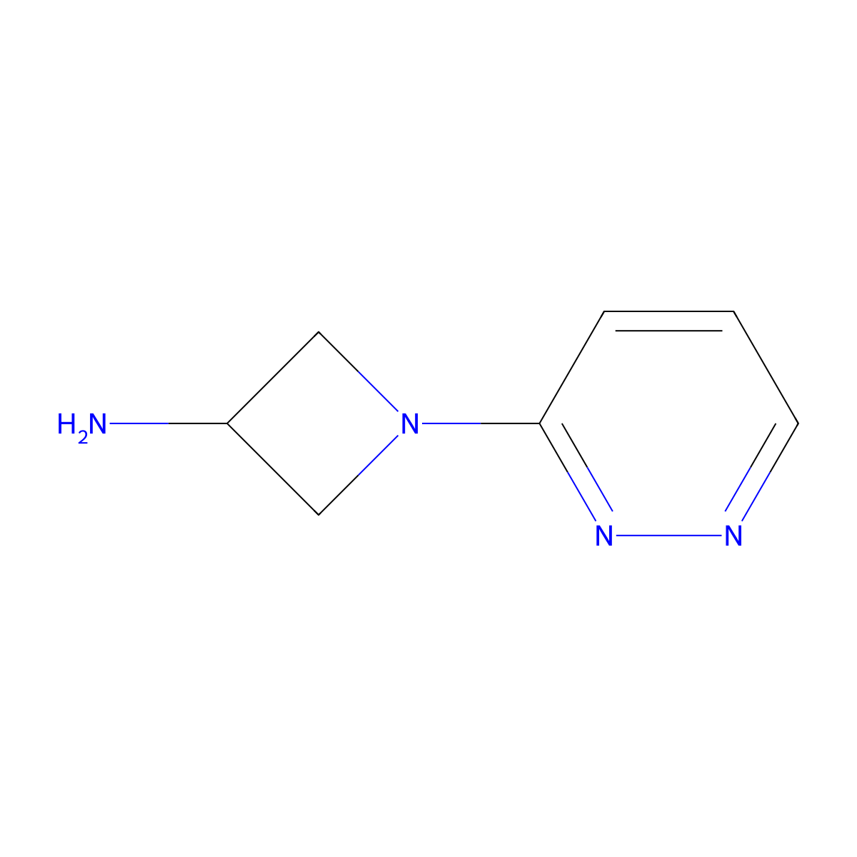 1-(Pyridazin-3-yl)azetidin-3-amine molecular structure, CAS 1343436-96-3