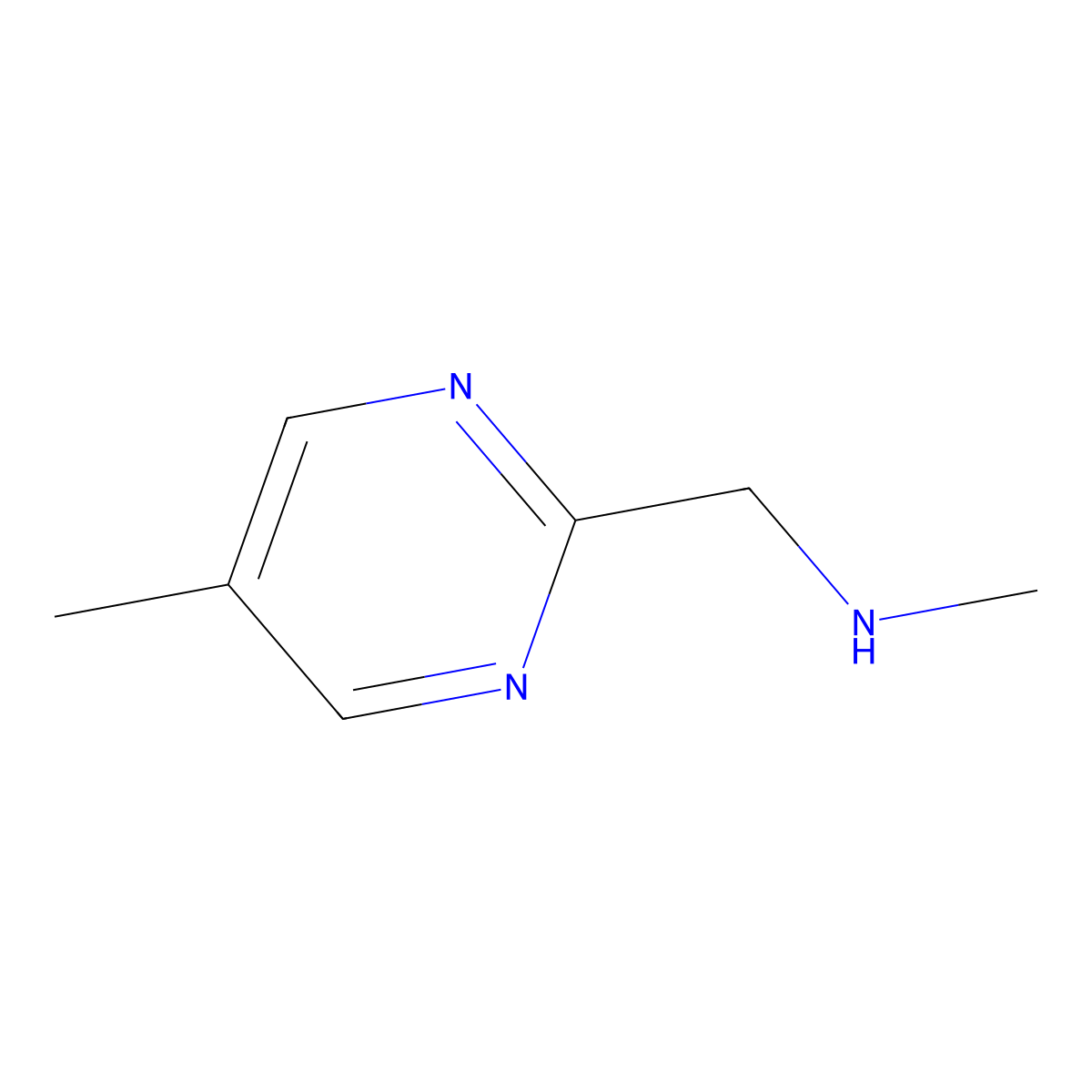 N-Methyl-1-(5-methylpyrimidin-2-yl)methanamine molecular structure, CAS 1343437-60-4