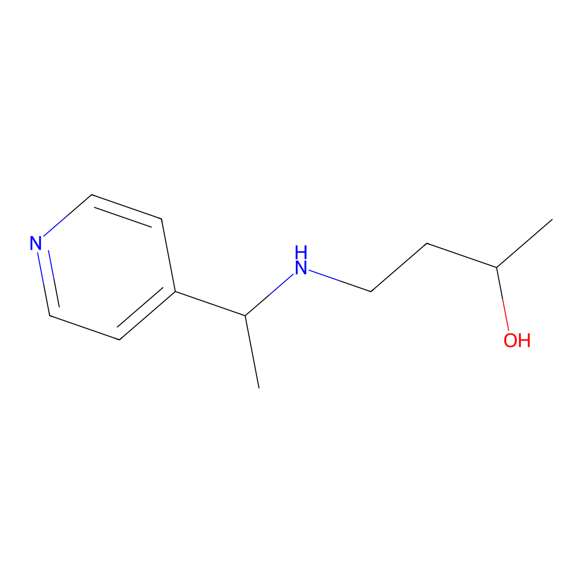 4-{[1-(Pyridin-4-yl)ethyl]amino}butan-2-ol molecular structure, CAS 1343440-39-0