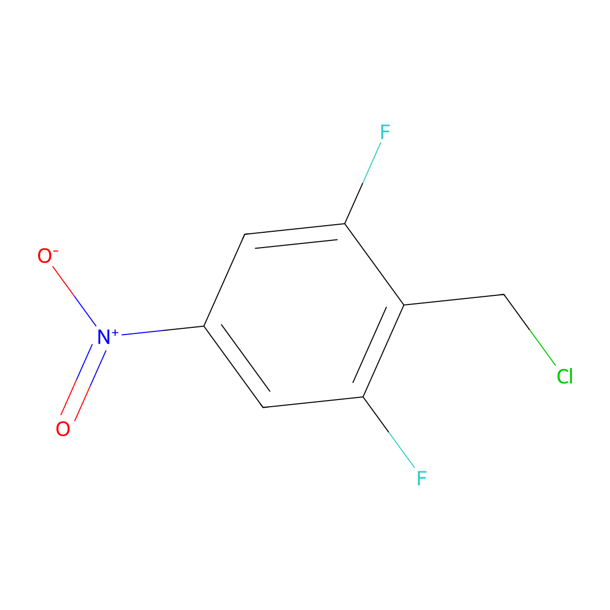 2-(Chloromethyl)-1,3-difluoro-5-nitrobenzene molecular structure, CAS 1343441-16-6