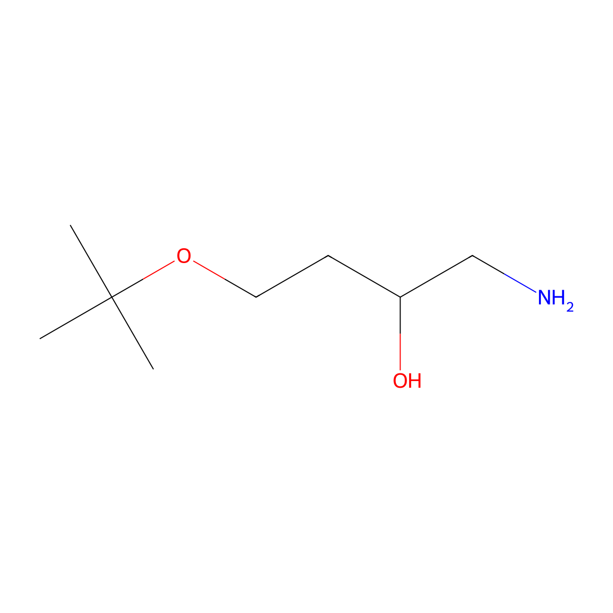 1-Amino-4-(tert-butoxy)butan-2-ol molecular structure, CAS 1343442-76-1