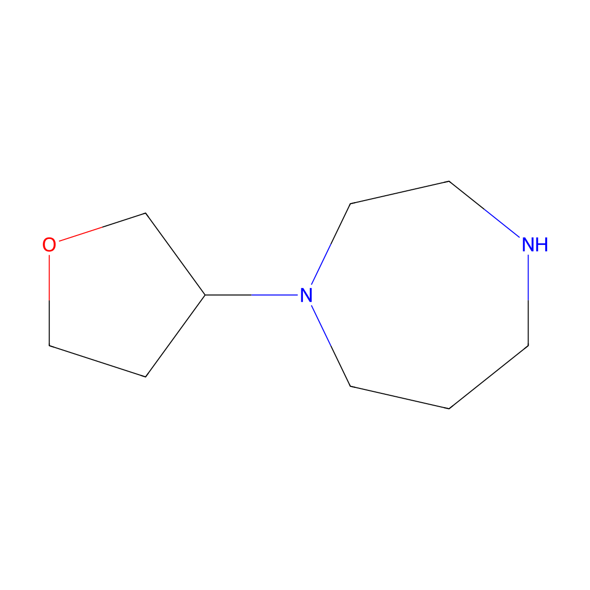 1-(Oxolan-3-yl)-1,4-diazepane molecular structure, CAS 1343444-15-4