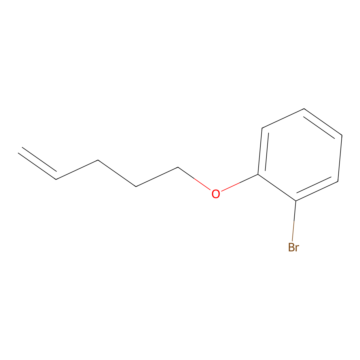 1-Bromo-2-(4-penten-1-yloxy)benzene molecular structure, CAS 1343448-20-3