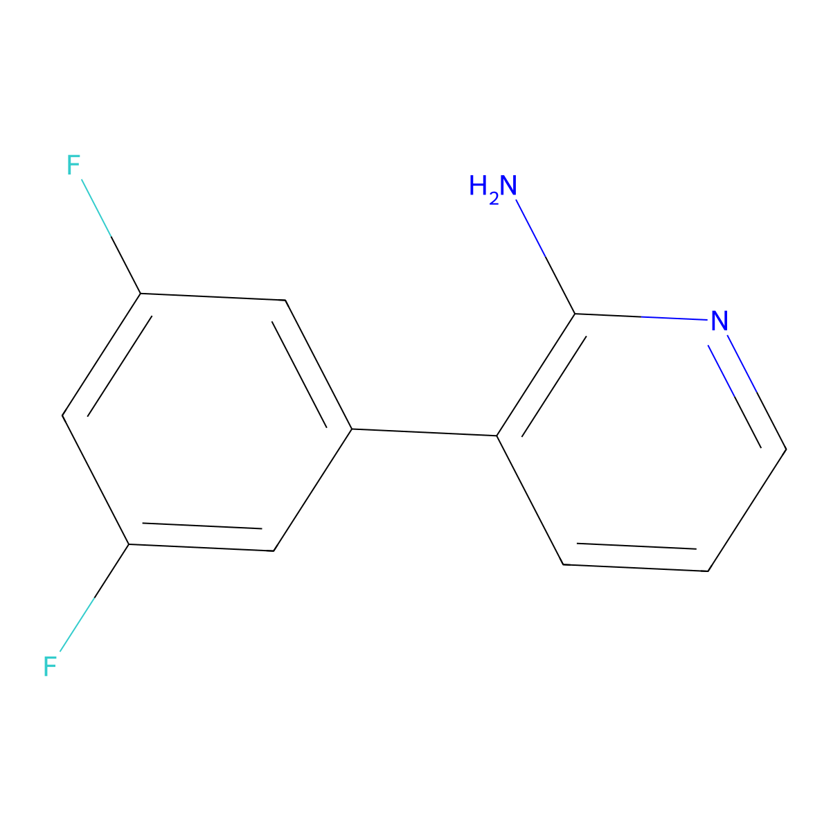2-Amino-3-(3,5-difluorophenyl)pyridine molecular structure, CAS 1343449-21-7