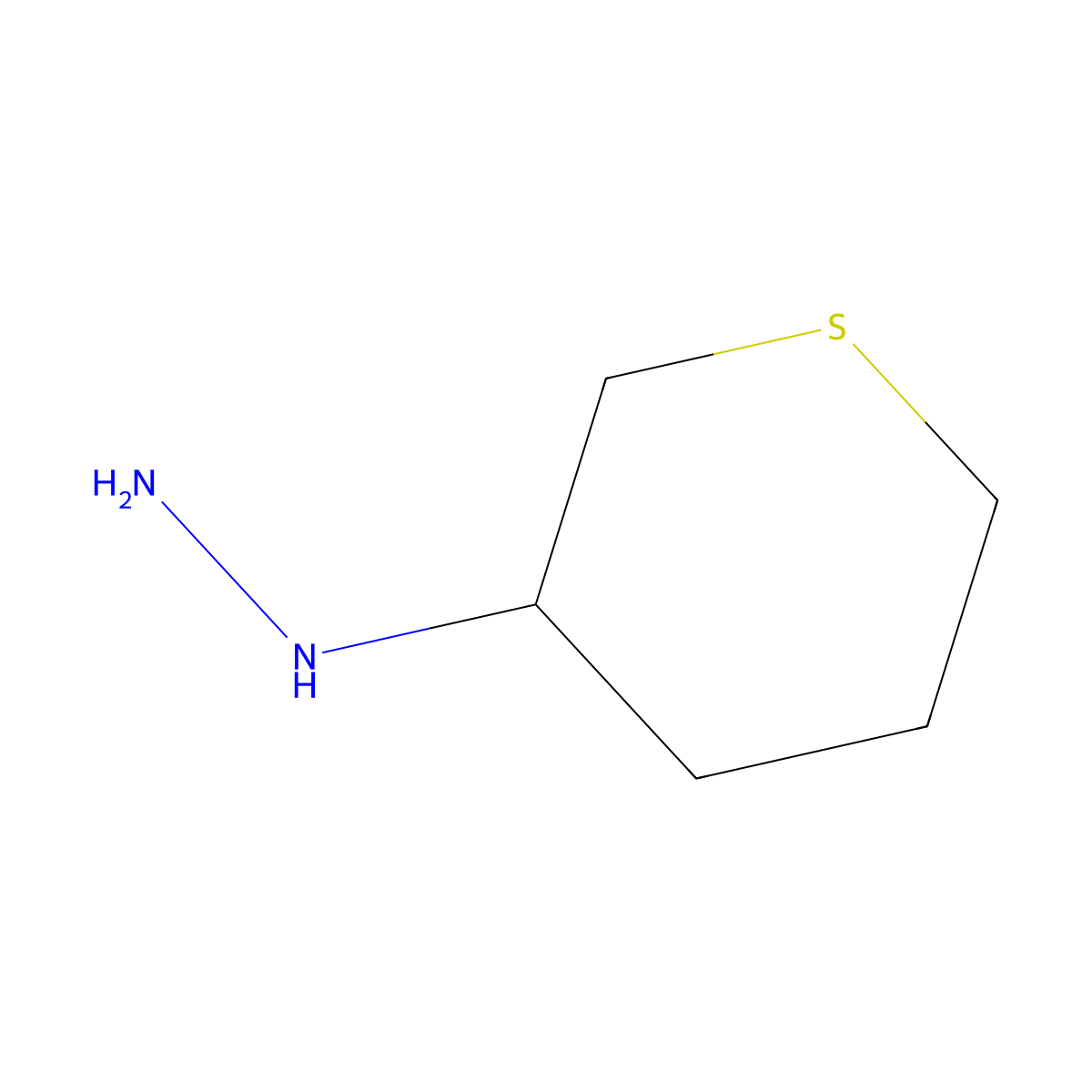 (Thian-3-yl)hydrazine molecular structure, CAS 1343449-32-0