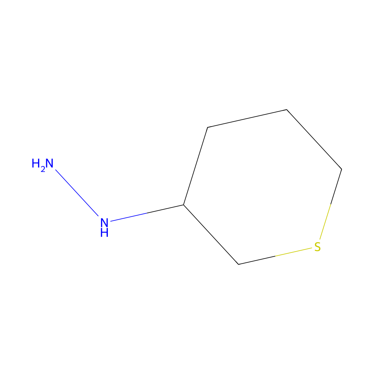 (Thian-3-yl)hydrazine molecular structure, CAS 1343449-32-0