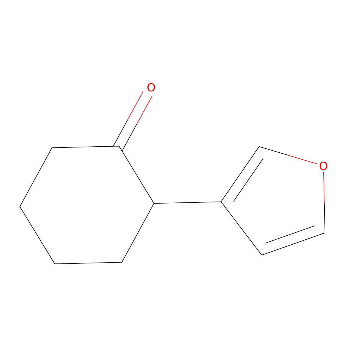 2-(Furan-3-yl)cyclohexan-1-one molecular structure, CAS 1343456-25-6