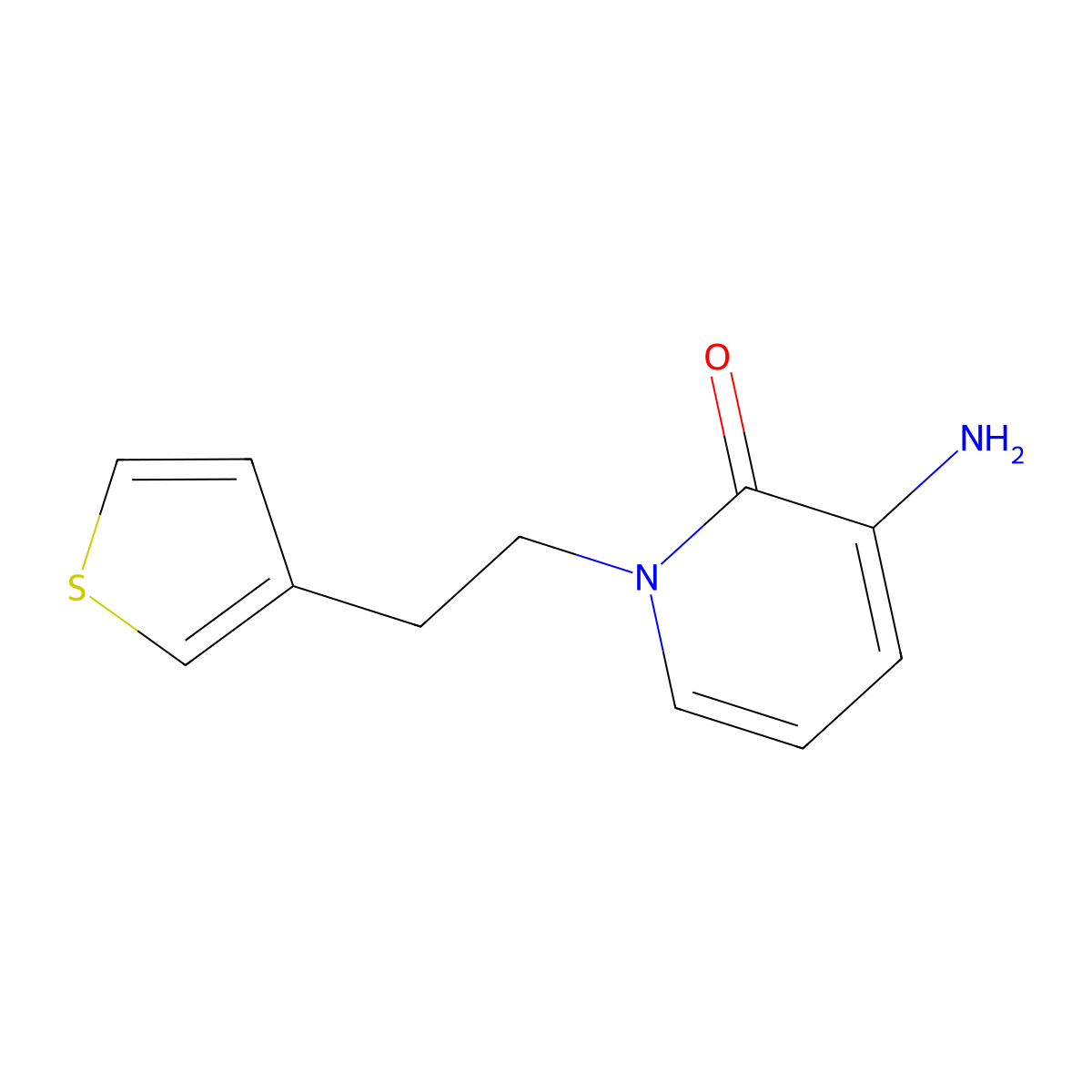 3-Amino-1-(2-(thiophen-3-yl)ethyl)pyridin-2(1h)-one molecular structure, CAS 1343457-15-7