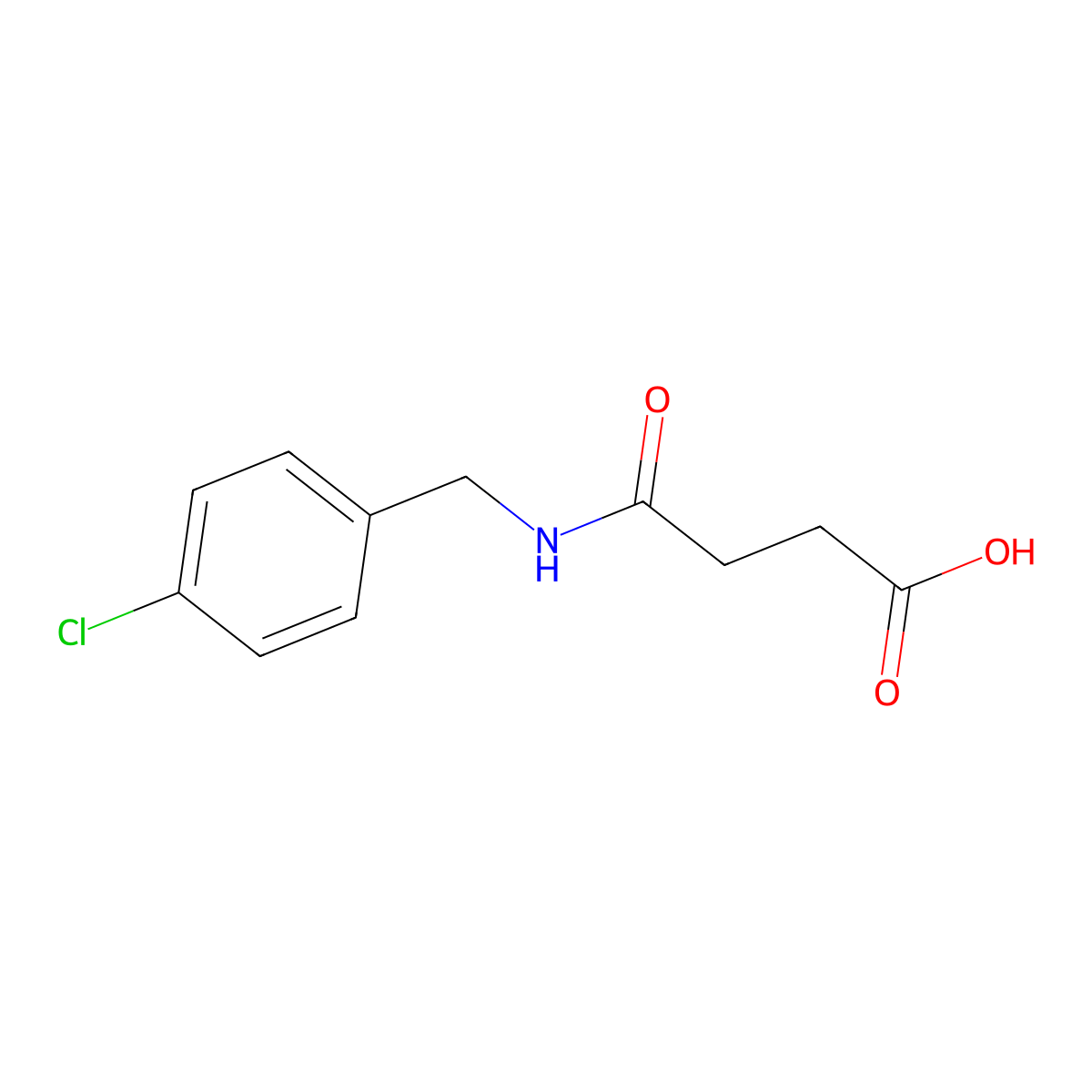 4-[(4-Chlorobenzyl)amino]-4-oxobutanoic acid molecular structure, CAS 134346-88-6