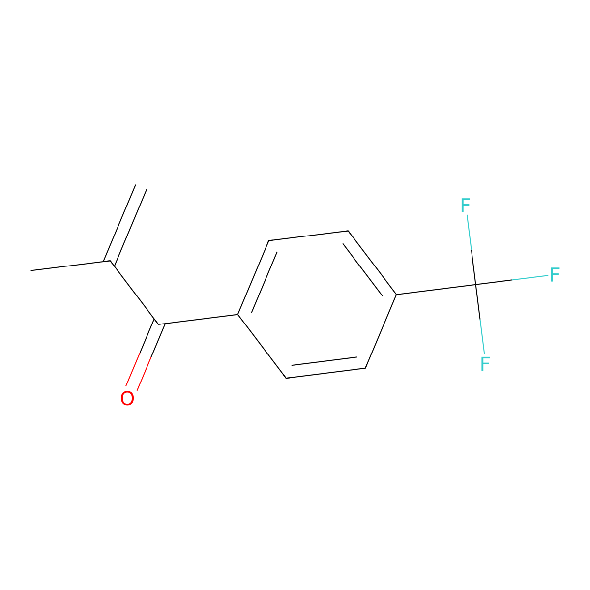 2-Methyl-1-[4-(trifluoromethyl)phenyl]prop-2-en-1-one molecular structure, CAS 134346-90-0