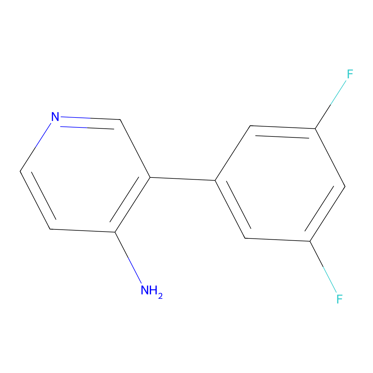 4-Amino-3-(3,5-difluorophenyl)pyridine molecular structure, CAS 1343469-25-9