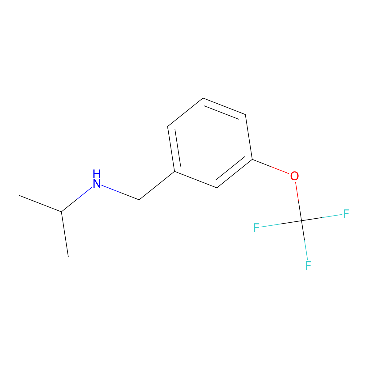 (Propan-2-yl)({[3-(trifluoromethoxy)phenyl]methyl})amine molecular structure, CAS 1343470-04-1