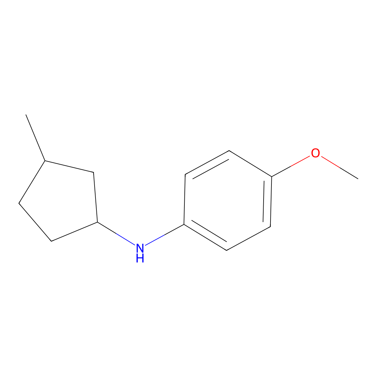 4-methoxy-N-(3-methylcyclopentyl)aniline molecular structure, CAS 1343471-28-2