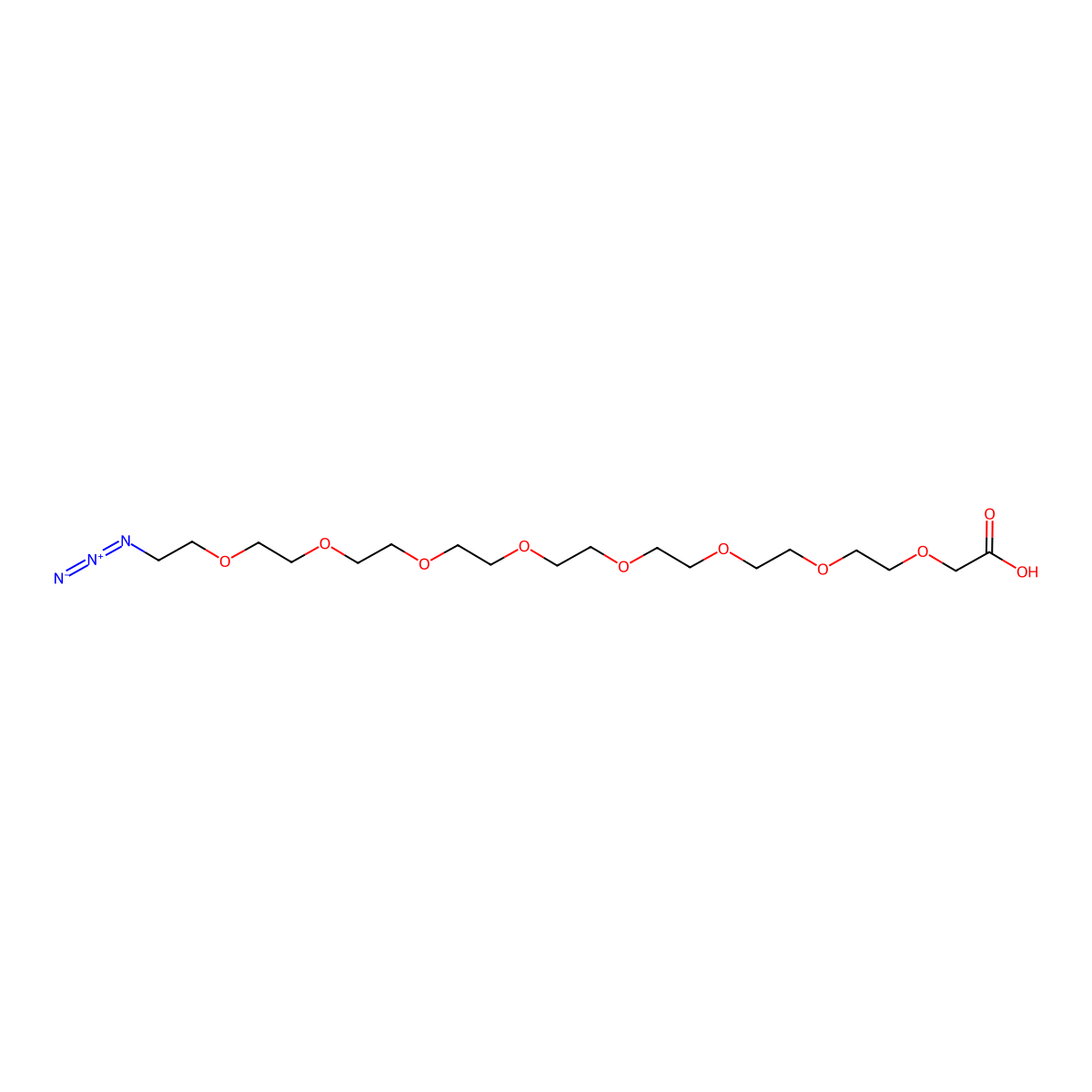 Azido-PEG8-CH2CO2H molecular structure, CAS 1343472-07-0