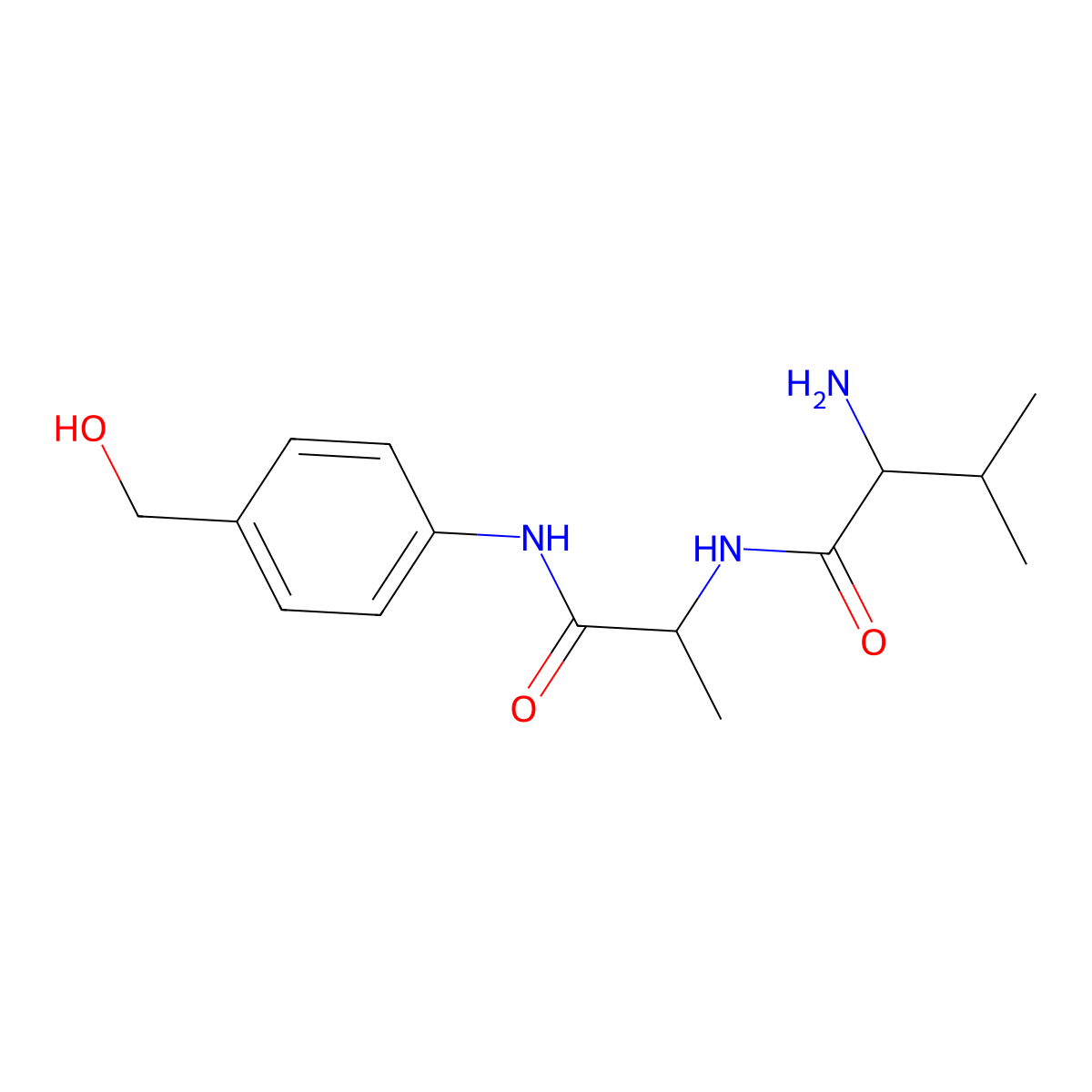 L-Valyl-N-(4-(hydroxymethyl)phenyl)-L-alaninamide molecular structure, CAS 1343476-44-7