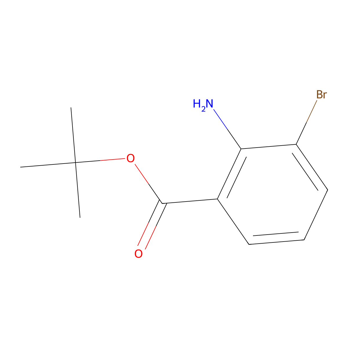 Tert-butyl 2-amino-3-bromobenzoate molecular structure, CAS 1343490-67-4