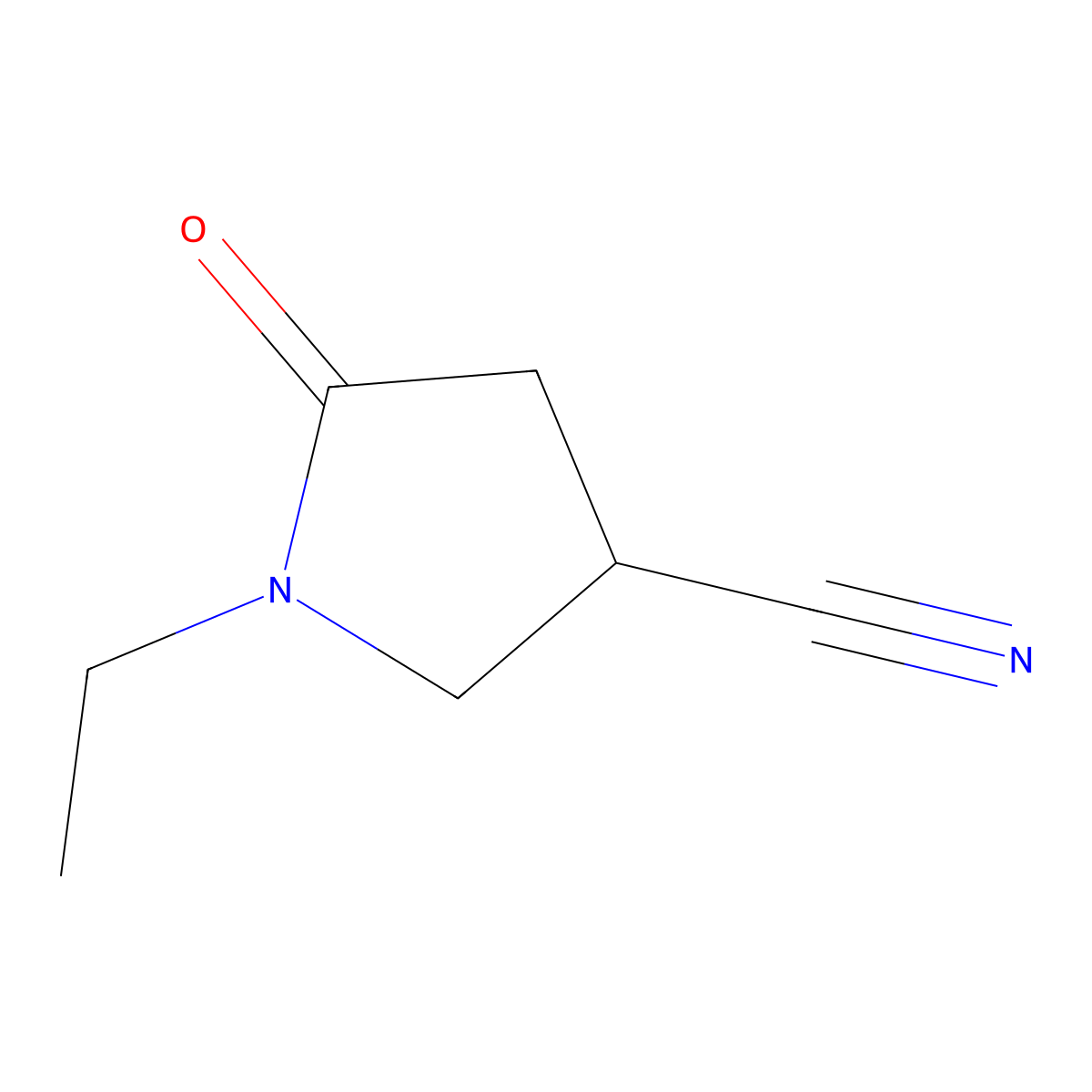 1-Ethyl-5-oxopyrrolidine-3-carbonitrile molecular structure, CAS 1343491-22-4