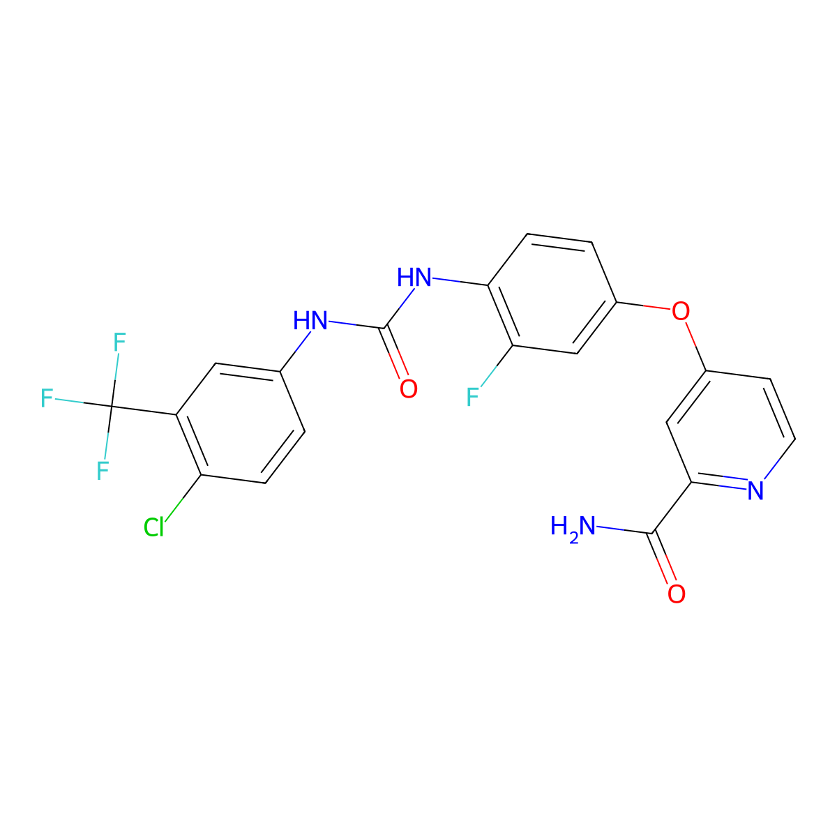 Regorafenib metabolite M4 molecular structure, CAS 1343498-72-5