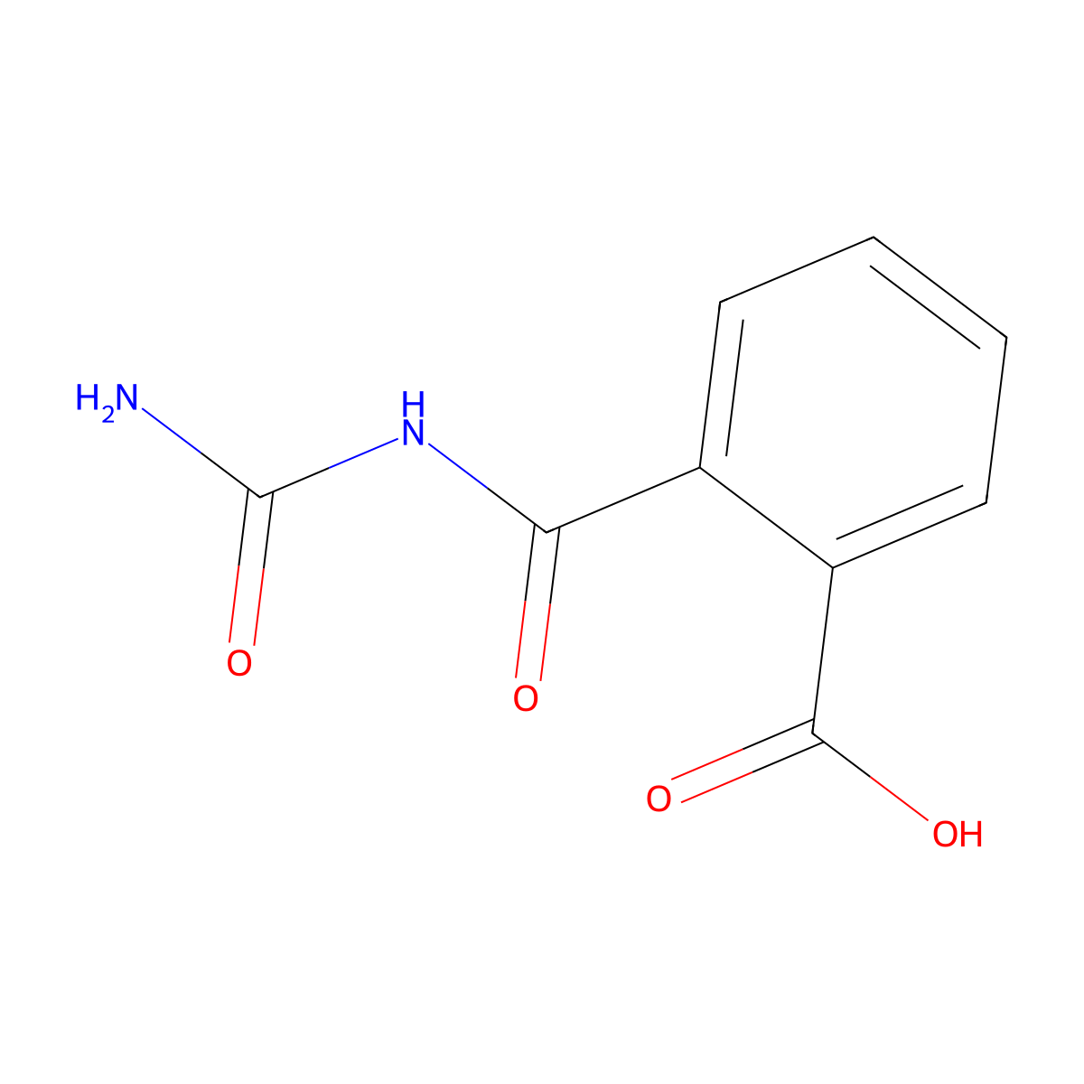 2-(((Aminocarbonyl)amino)carbonyl)benzoic acid molecular structure, CAS 13435-16-0
