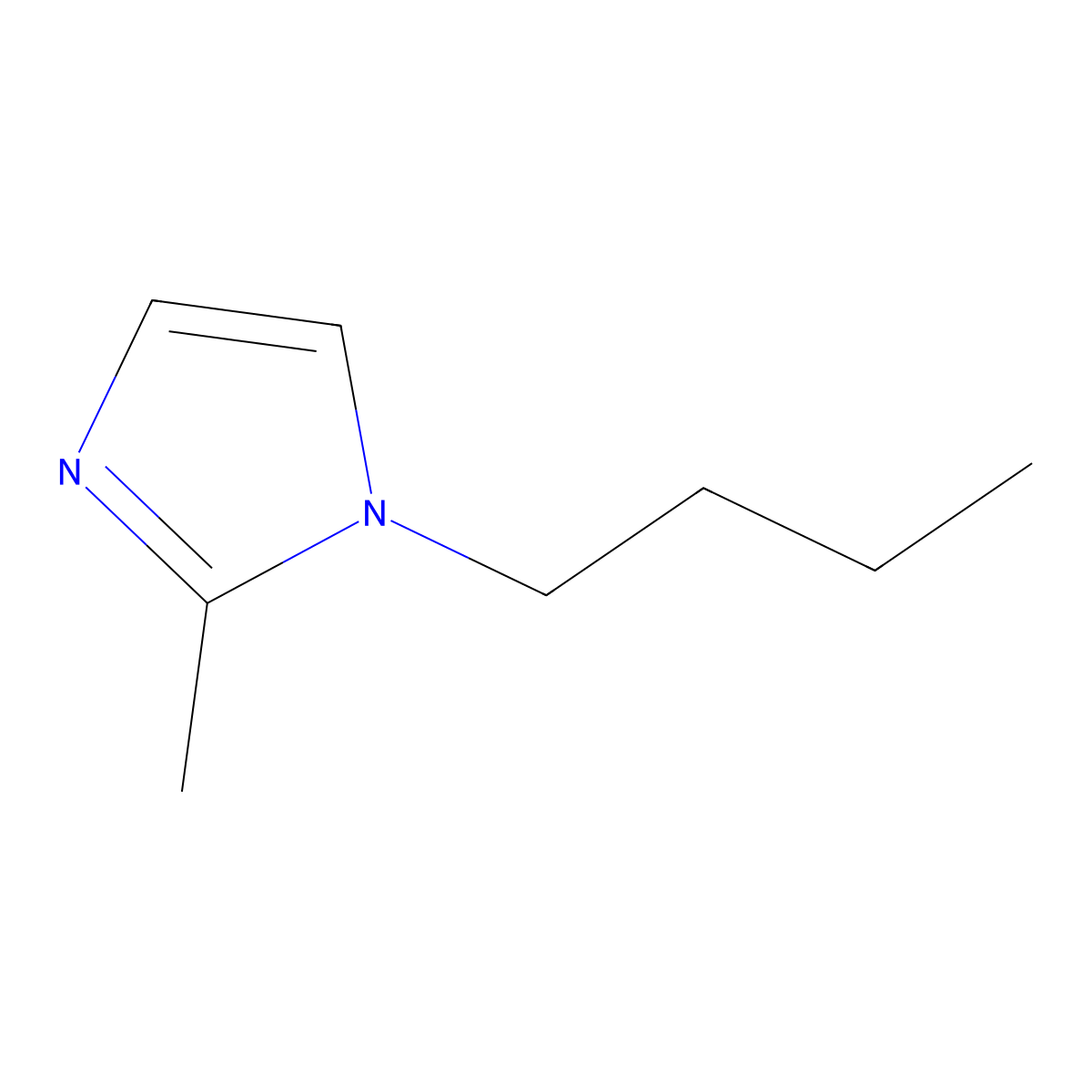 1-Butyl-2-methyl-1H-imidazole molecular structure, CAS 13435-22-8