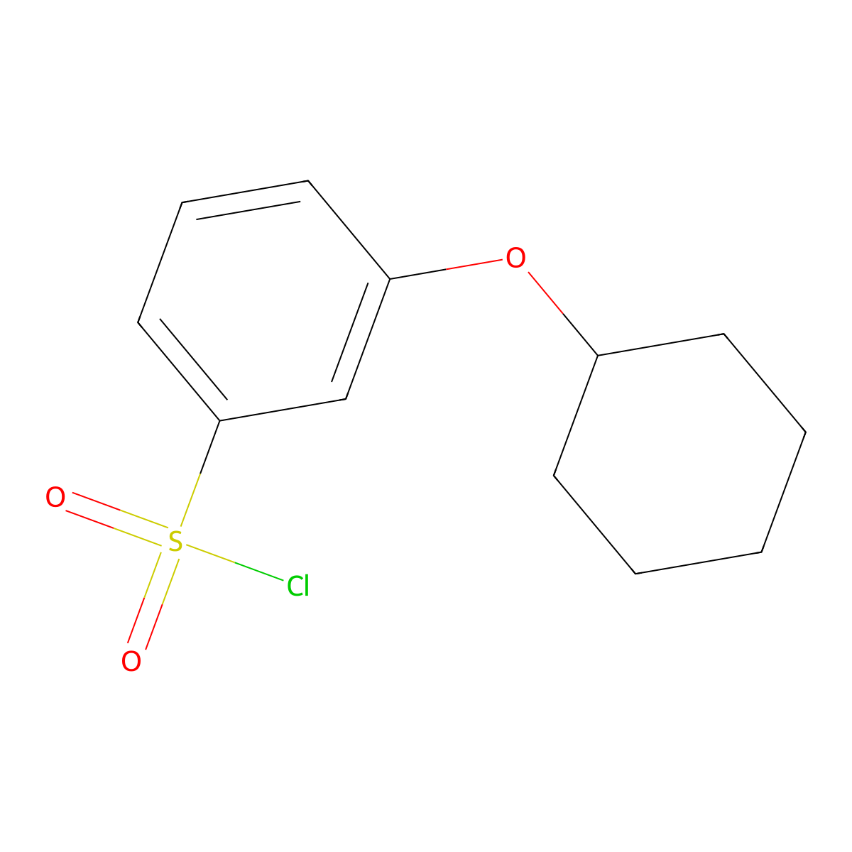 3-(Cyclohexyloxy)benzenesulfonyl Chloride molecular structure, CAS 1343502-00-0