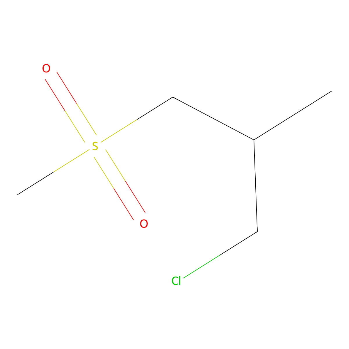 1-Chloro-3-methanesulfonyl-2-methylpropane molecular structure, CAS 1343502-27-1