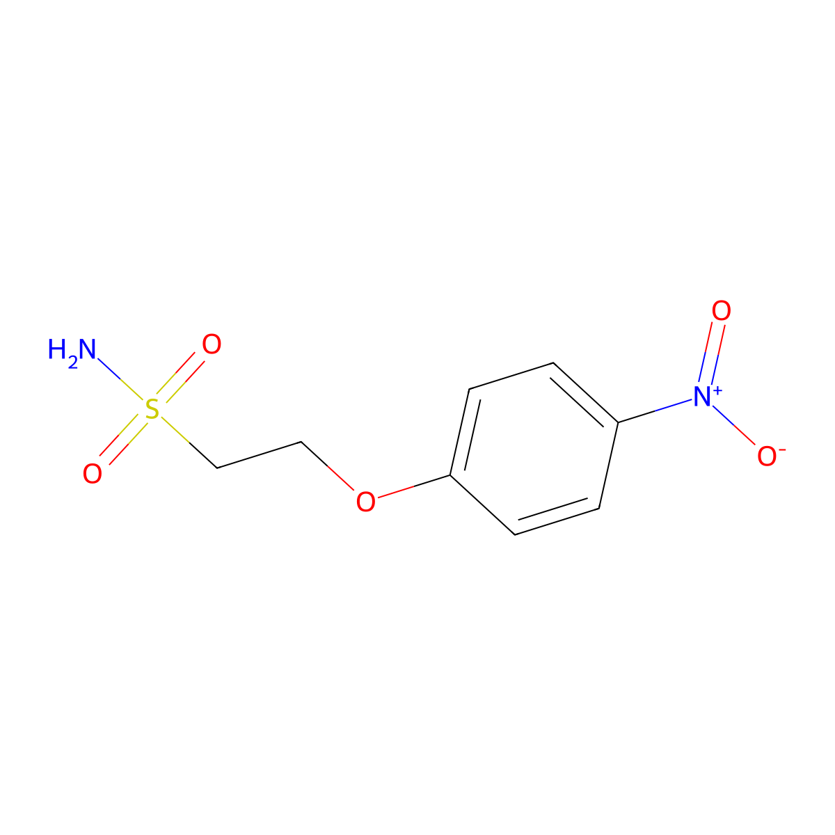 2-(4-Nitrophenoxy)ethane-1-sulfonamide molecular structure, CAS 1343502-87-3