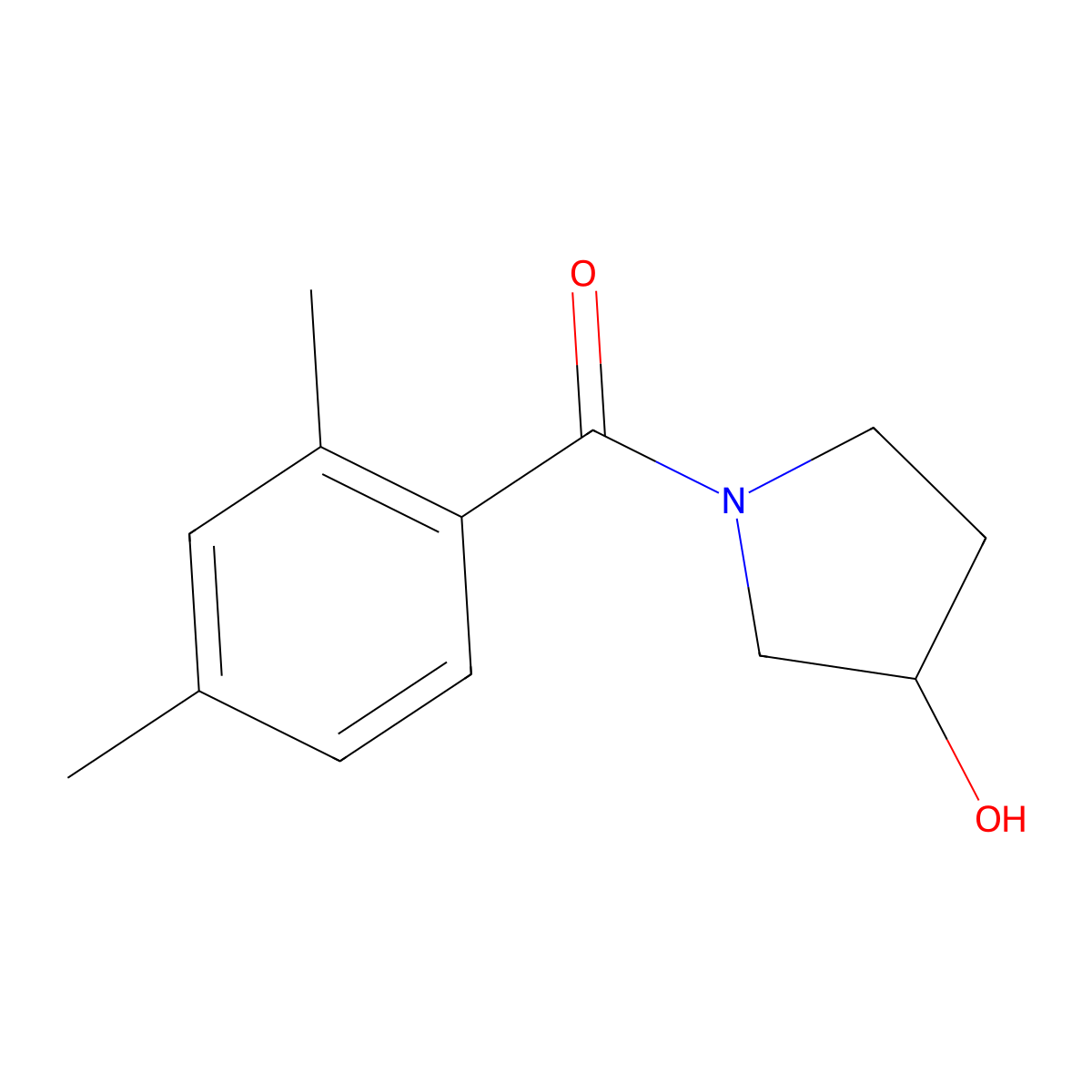 1-(2,4-Dimethylbenzoyl)pyrrolidin-3-ol molecular structure, CAS 1343503-46-7