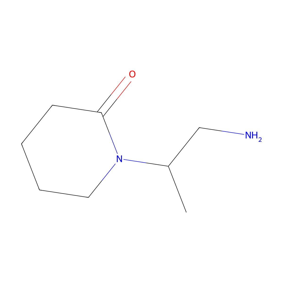 1-(1-Aminopropan-2-yl)piperidin-2-one molecular structure, CAS 1343503-76-3