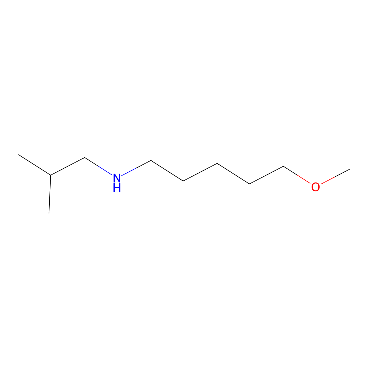 n-Isobutyl-5-methoxypentan-1-amine molecular structure, CAS 1343505-73-6