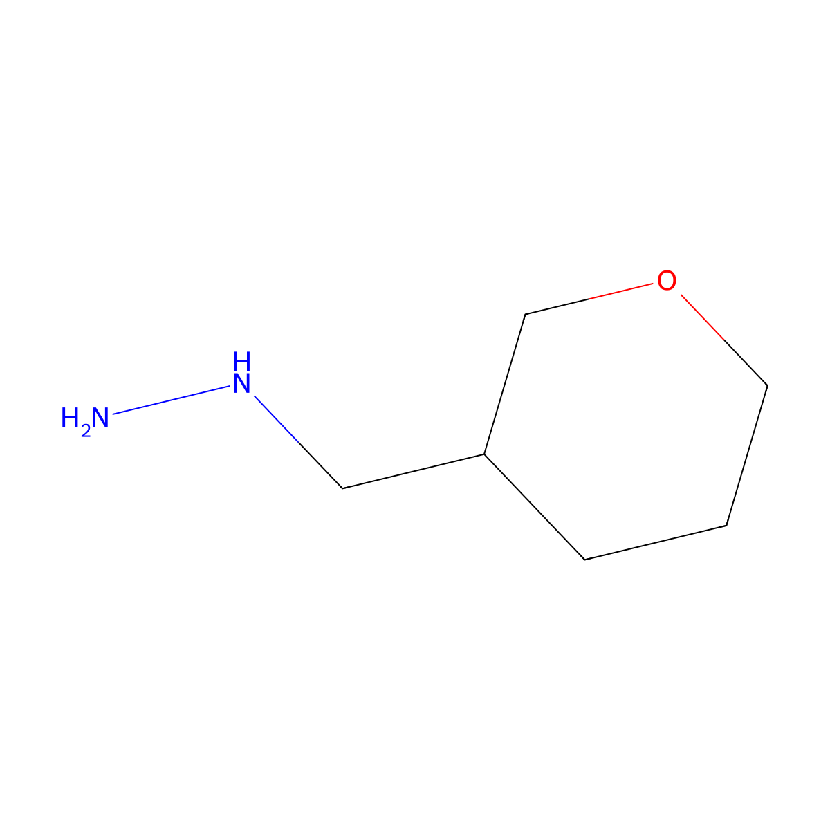 [(Oxan-3-yl)methyl]hydrazine molecular structure, CAS 1343507-03-8