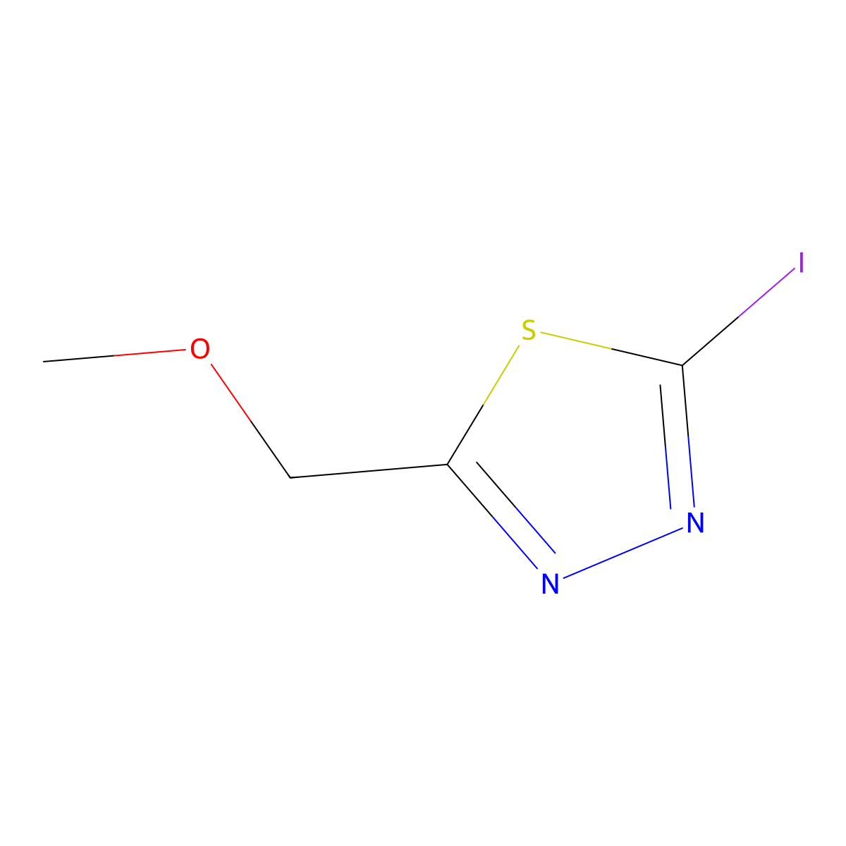 2-Iodo-5-(methoxymethyl)-1,3,4-thiadiazole molecular structure, CAS 1343508-98-4