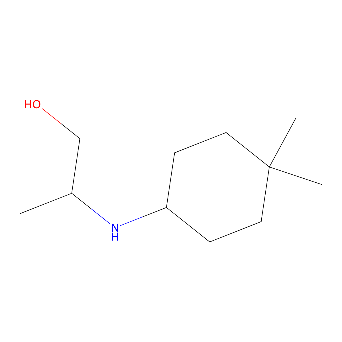 2-[(4,4-Dimethylcyclohexyl)amino]propan-1-ol molecular structure, CAS 1343509-20-5