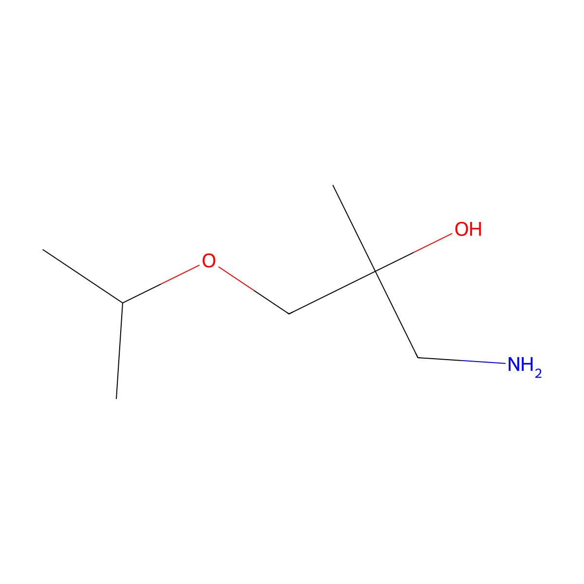 1-Amino-3-isopropoxy-2-methylpropan-2-ol molecular structure, CAS 1343514-30-6